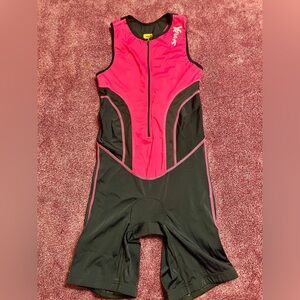 Sparx Pink and Black Triathlon Suit, women’s medium